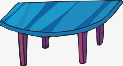 蓝色桌子素材