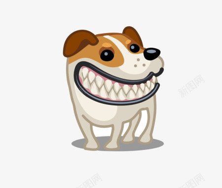 漏牙齿的狗狗图标图标