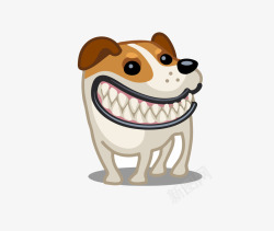 发光的眼睛漏牙齿的狗狗图标高清图片