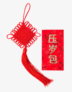 新年春节压岁钱红包中国结素材