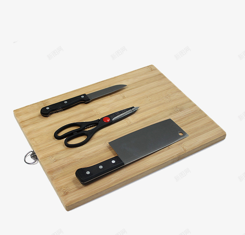 砧板和刀png免抠素材_新图网 https://ixintu.com png png素材 产品实物 剪刀 木质 案板