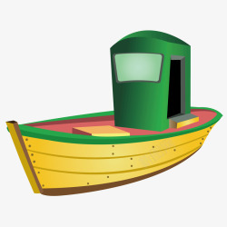 木质卡通小船素材