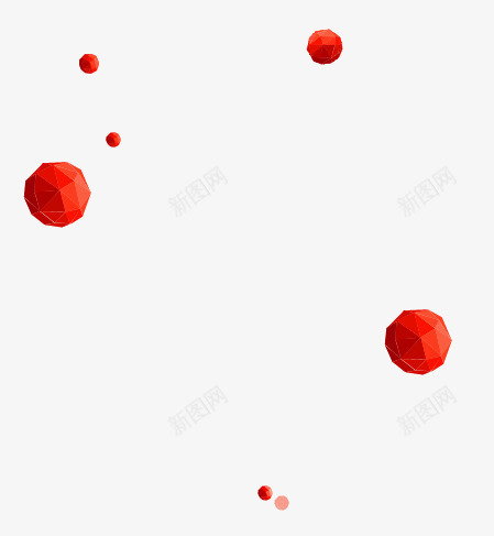 漂浮的红色球体png免抠素材_新图网 https://ixintu.com 圆 底纹 漂浮 球 红色 背景