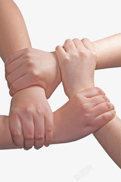 握着手四只手相互握着手腕高清图片
