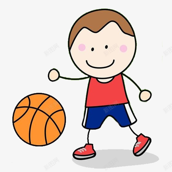 一个小男孩png免抠素材_新图网 https://ixintu.com 卡通 可爱 小男孩 帅气的 手绘 简笔 篮球 篮球队