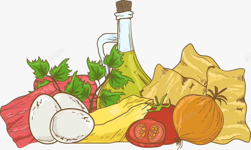 做菜的食材png免抠素材_新图网 https://ixintu.com 做菜 年夜饭 洋葱 西红柿 酱油 鸡蛋