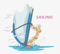 帆船项目帆船游泳高清图片