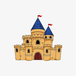 城堡形状欧式城堡图标高清图片