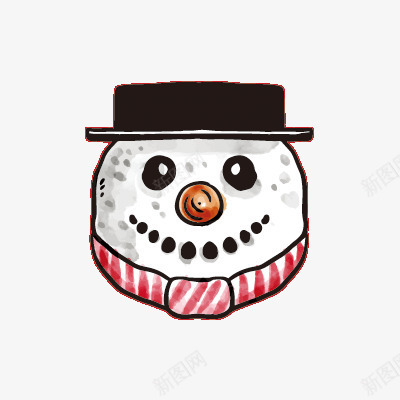 卡通雪人头psd免抠素材_新图网 https://ixintu.com 人头 卡通 雪 雪人