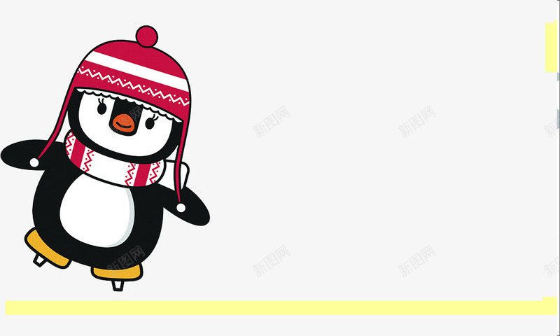 冬季企鹅提示图案png免抠素材_新图网 https://ixintu.com 企鹅 冬季 图案 小企鹅图案 提示