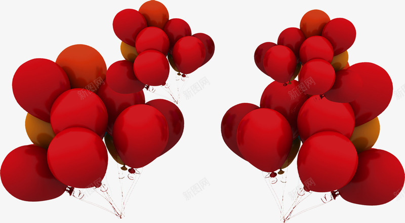 红色喜庆气球漂浮装饰png免抠素材_新图网 https://ixintu.com 喜庆 气球 漂浮 红色 装饰