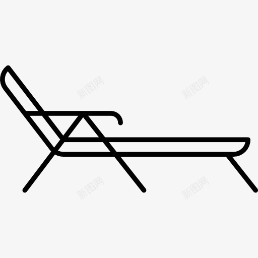 甲板上的椅子图标png_新图网 https://ixintu.com 夏天 夏季 海滩 游泳池 阳光
