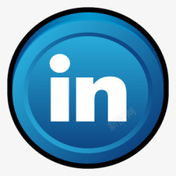 linkedi链接在徽章LinkedIn冰球图标高清图片