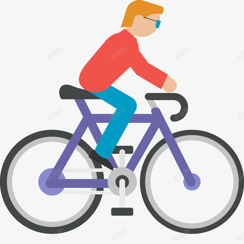 骑自行车的男人png免抠素材_新图网 https://ixintu.com PNG图形 PNG装饰 人物 单车 卡通 男人 自行车 装饰