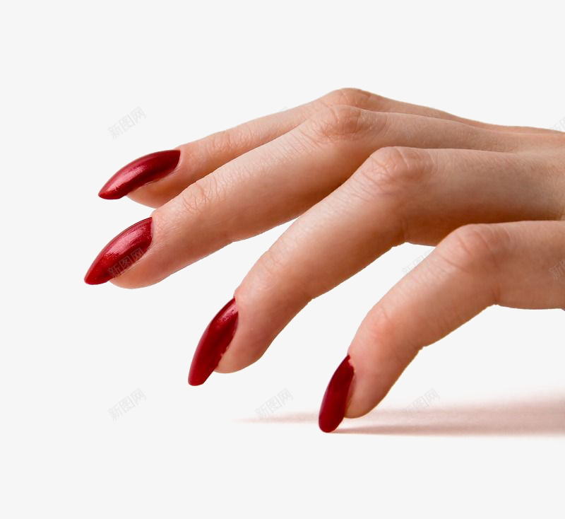涂红色指甲油的手png免抠素材_新图网 https://ixintu.com 女生 嫩滑 手 指甲油 纤细