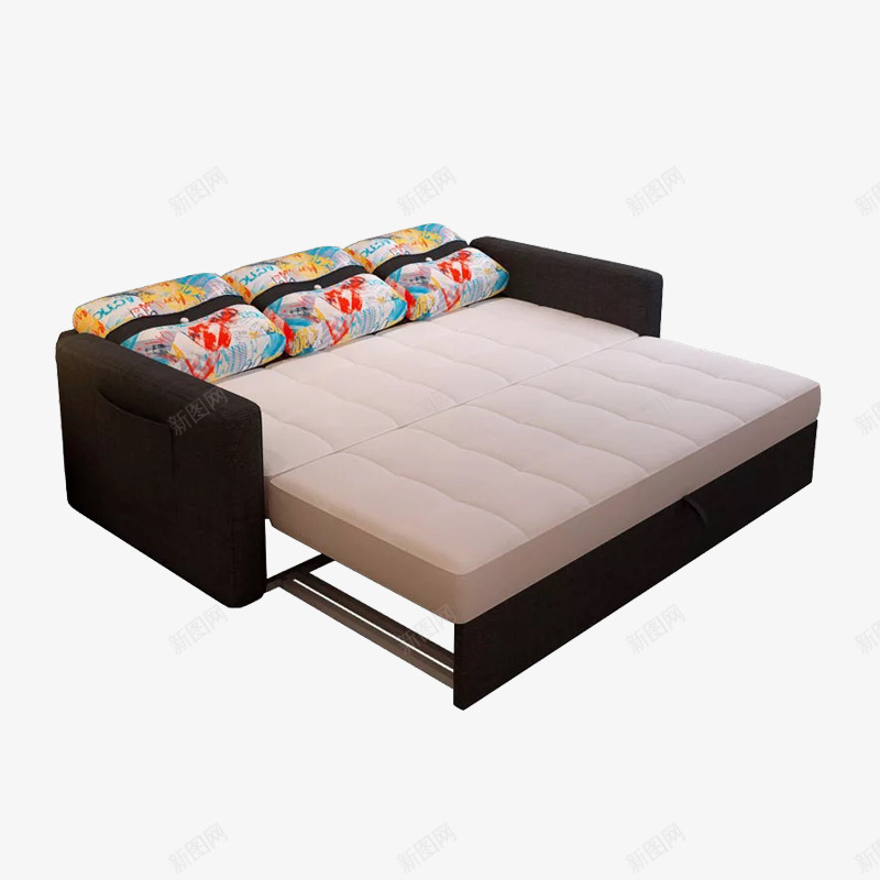 可折叠双人沙发床png免抠素材_新图网 https://ixintu.com 产品实物 双人床 可折叠 多功能沙发 家居 沙发床