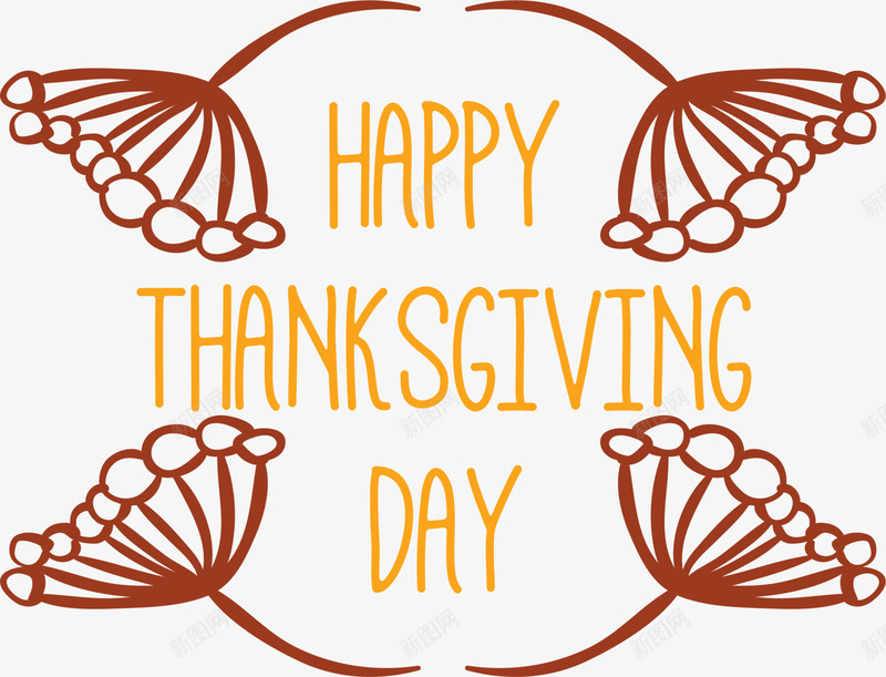 红色感恩节标签png免抠素材_新图网 https://ixintu.com Thanksgiving 感恩节 感恩节快乐 感谢 植物框架 红色标签