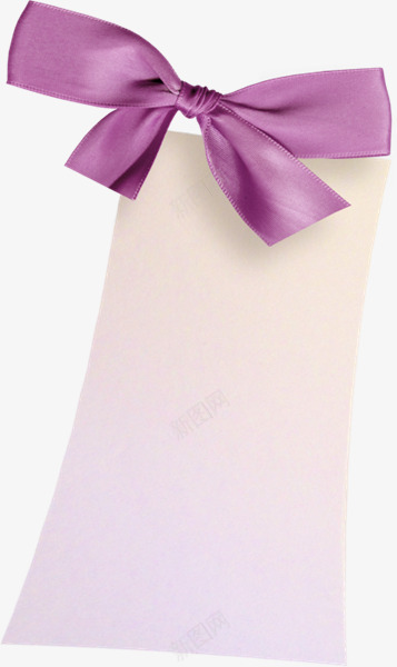 蝴蝶结紫色写字板png免抠素材_新图网 https://ixintu.com 白色 紫色 纸张 蝴蝶结 装饰促销