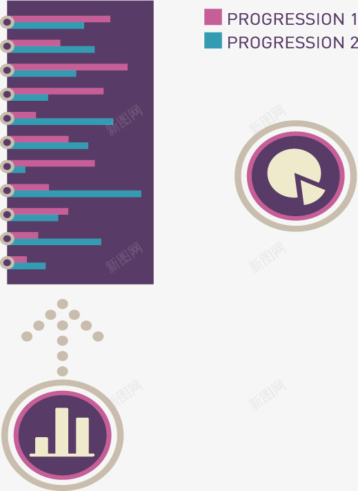 对比数据条形图矢量图ai免抠素材_新图网 https://ixintu.com 对比 数据对比 条形图 点击箭头 矢量素材 矢量图