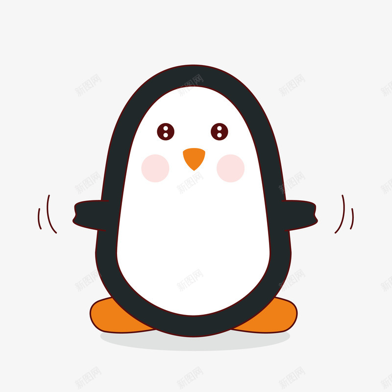 卡通小企鹅png免抠素材_新图网 https://ixintu.com png图形 png装饰 企鹅 卡通 可爱 装饰