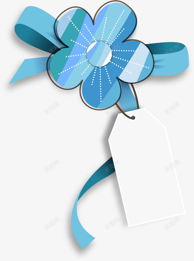 蓝色卡通美丽花朵装饰png免抠素材_新图网 https://ixintu.com 卡通 美丽 花朵 蓝色 装饰