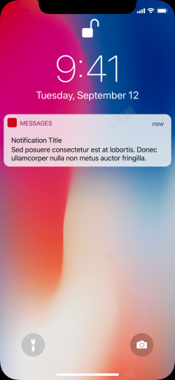 果粉iPhoneX短信弹窗高清图片