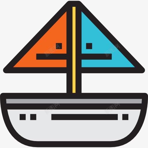 帆船图标png_新图网 https://ixintu.com 帆 帆船 帆船运输 船 运输船