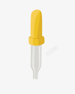 黄色胶头滴管实验用品素材