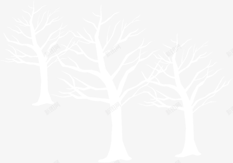 冬季白色树林装饰png免抠素材_新图网 https://ixintu.com 冬季 树林 白色 装饰