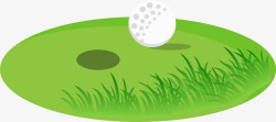 卡通绿色高尔夫草坪素材