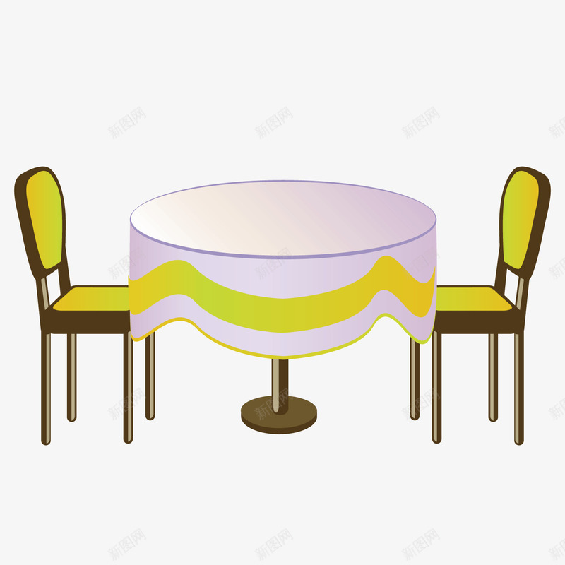 餐厅圆桌椅子矢量图ai免抠素材_新图网 https://ixintu.com 圆桌 椅子 餐厅 矢量图