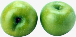 实物香蕉平安果实物两只青苹果高清图片