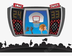 篮球比赛记分篮球比赛电子记分板高清图片