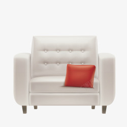 会议沙发白色质感皮质椅子矢量图高清图片