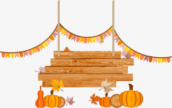 感恩背景板感恩节木质板与南瓜高清图片