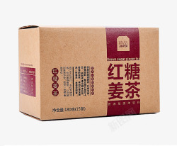 红糖姜茶固体块一盒红糖姜茶高清图片
