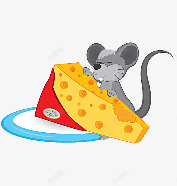 吃奶酪的小老鼠png免抠素材_新图网 https://ixintu.com 免抠 卡通 奶酪 盘子 老鼠 老鼠生日