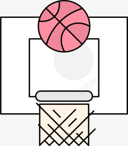 篮板篮球场矢量图素材