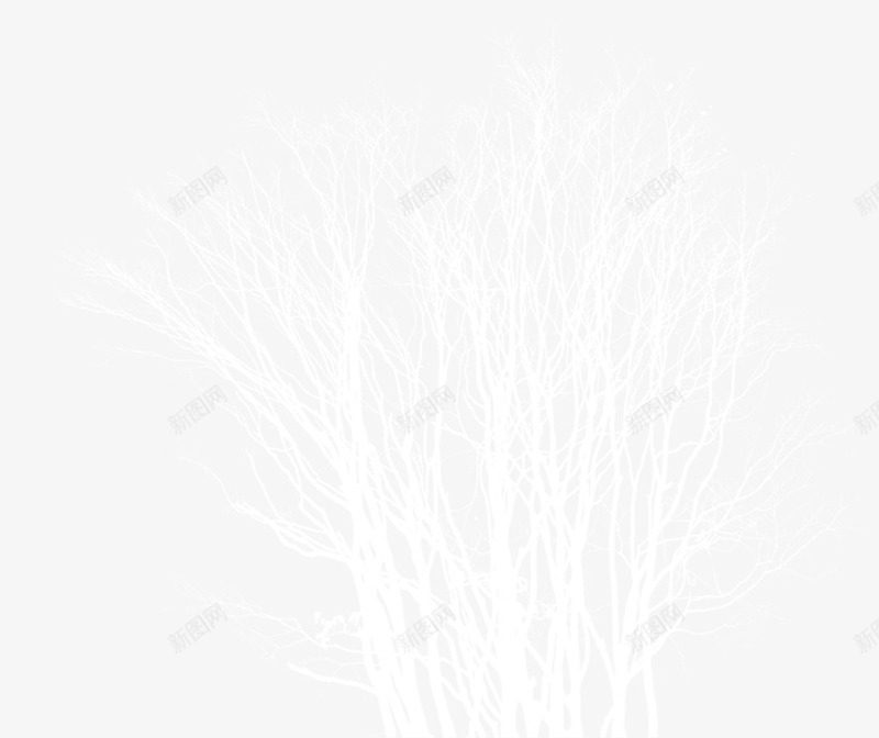 白色大树朦胧创意png免抠素材_新图网 https://ixintu.com 创意 大树 朦胧 白色