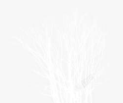 白色大树朦胧创意素材