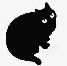 黑猫png免抠素材_新图网 https://ixintu.com 剪影 动物 小猫 猫 黑猫