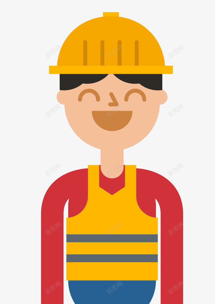 装修工人png免抠素材_新图网 https://ixintu.com 卡通 工人 平面人 扁平化男人 矢量人物 矢量男人 职业人物