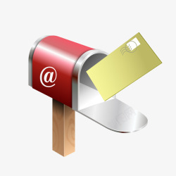 邮箱筒红色邮箱筒高清图片