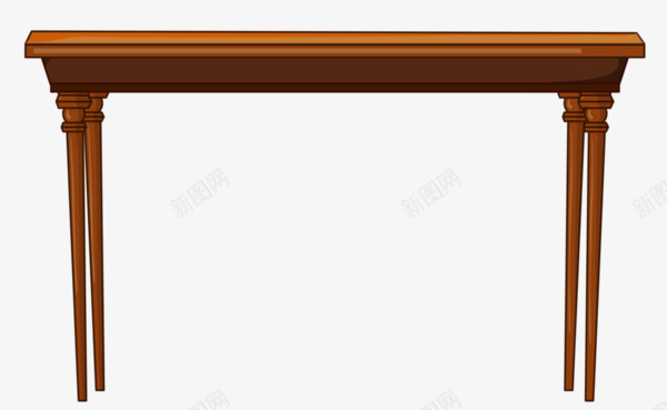 长条案板桌png免抠素材_新图网 https://ixintu.com 木质 桌子 绘图 长条