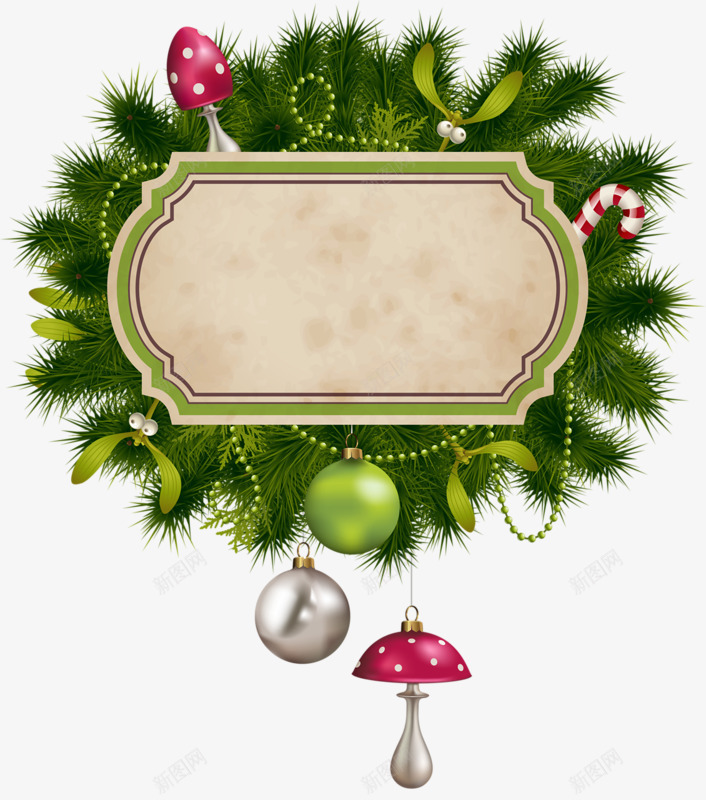 圣诞提示牌png免抠素材_新图网 https://ixintu.com 促销 圣诞节 提示 礼物 边框