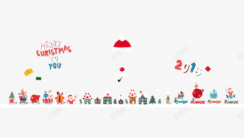 2016圣诞节元素png免抠素材_新图网 https://ixintu.com 2016 christmas merry 圣诞快乐 圣诞节 小礼物 礼盒 装饰图案