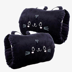 黑色枕头小黑猫抱枕高清图片