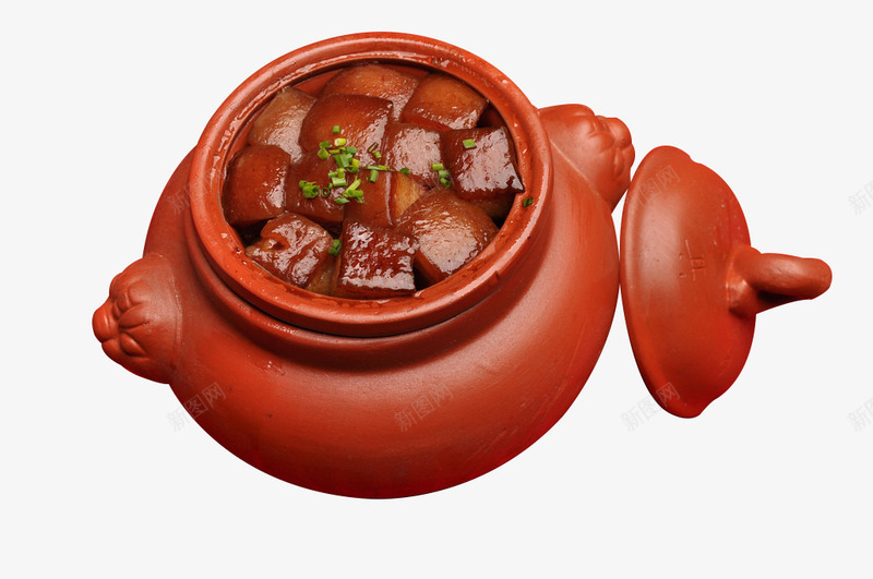 东坡肉png免抠素材_新图网 https://ixintu.com 东坡肉 瓦罐 红烧肉 美食 肉