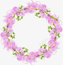 粉色小碎花围巾粉红色碎花花环高清图片