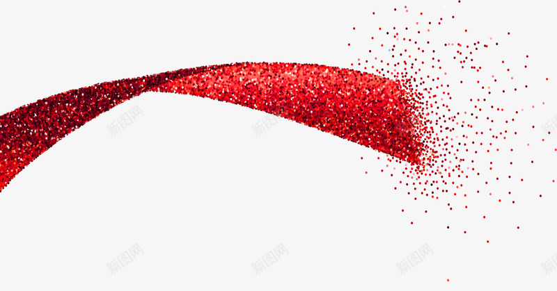 红色清新破碎绸带装饰图案png免抠素材_新图网 https://ixintu.com 免抠PNG 清新 破碎 红色 绸带 装饰图案